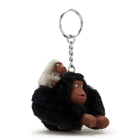 Kipling Mom And Baby Mode Sven Monkey Keychain Tillbehör Svarta | SE 1271QM